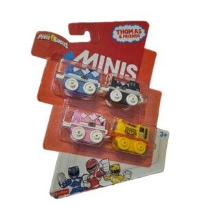 Thomas & Friends Power Rangers Minis 4 Mini Train Cars 2016 Sealed